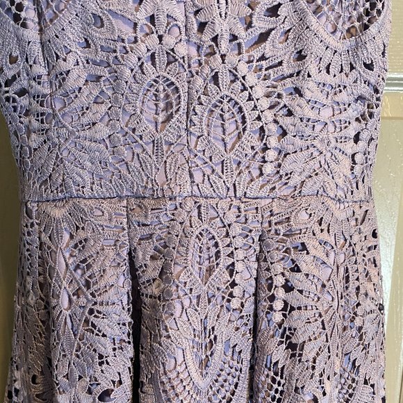 Gianni Bini Purple Lace Midi Dress - Picture 6 of 9